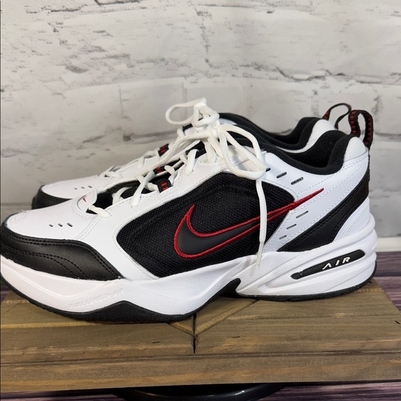 Nike Air Monarch IV Men's White, Black, and Red Training Shoes NIB - Picture 5 of 10